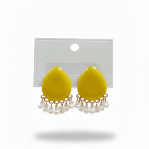 Bright Yellow Tear Drops Earrings