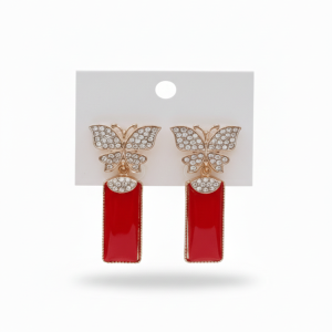 Butterfly Red Crystal Bars